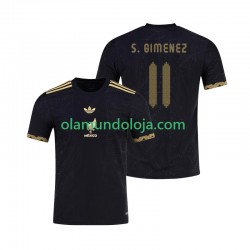 Camisola México Santiago Gimenez 11 Gold Cup Homem Equipamento Primeiro 2025 Manga Curta